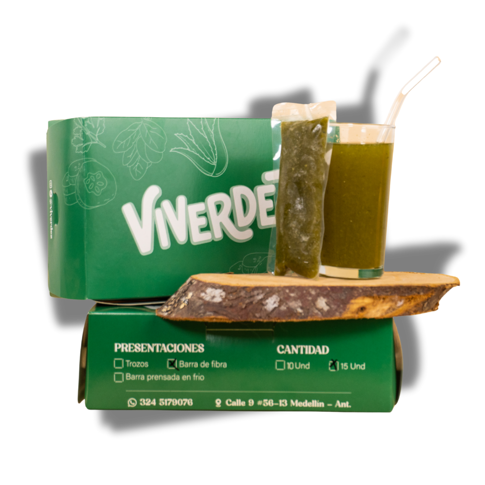 15 jugos verdes en barrita