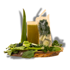 10 jugos verdes trozos