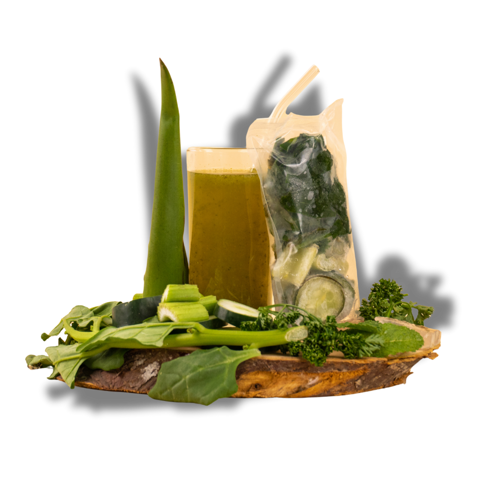 30 jugos verdes en trozos