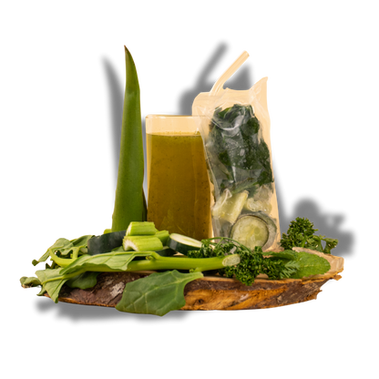 30 jugos verdes en trozos