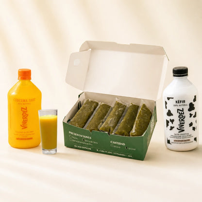 Combo Viverdez shot de curcuma jugos verdes y kefir - vista principal