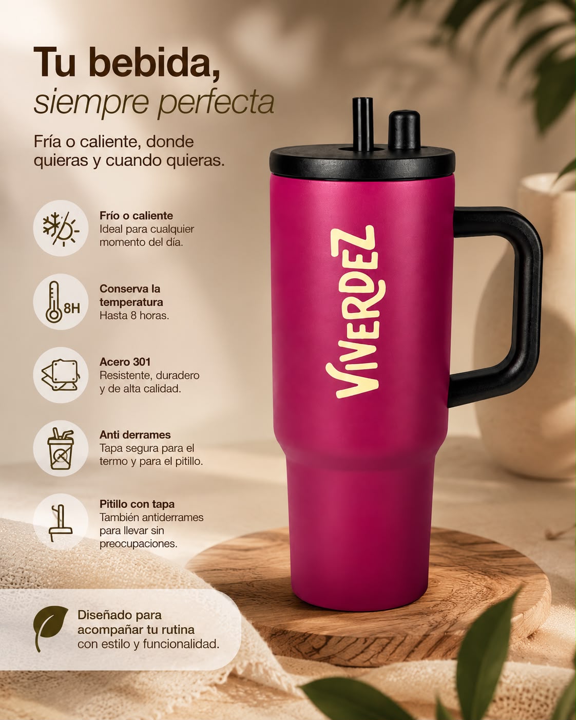 Termo especial para bebidas frias o calientes 700 mL