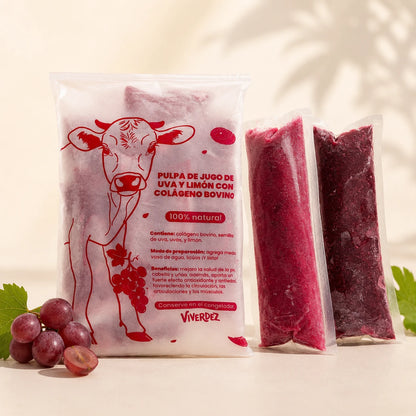 Pulpa de jugo congelada con colageno bovino Viverdez - vista principal